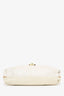 Chloe Cream Cracked Patent Leather Shoulder Bag