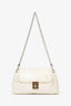 Chloe Cream Cracked Patent Leather Shoulder Bag