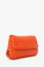 Bottega Veneta Orange Intrecciato Leather Shoulder Bag