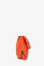 Bottega Veneta Orange Intrecciato Leather Shoulder Bag