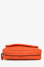 Bottega Veneta Orange Intrecciato Leather Shoulder Bag