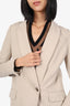 Brunello Cucinelli Beige Single Blazer Size 36
