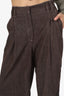 Brunello Cicinelli Brown Denim High Waisted Wide Leg Trousers Size 38