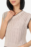 Brunello Cicinelli Beige/Black Trim Knit Cropped Vest Size S