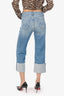 Mother Blue 'Dusty Cuff Fray' Turned Up Hem Jeans Size 25