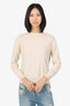 Brunello Cucinelli Beige Cashmere Long Sleeve Sweater Size XS