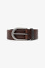 Brunello Cucinelli Brown Leather Beaded Belt Size XS