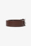 Brunello Cucinelli Brown Leather Beaded Belt Size XS