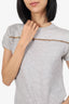 Brunello Cucinelli Grey Cashmere Sparkly/Beaded T-Shirt Size XS