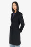 Dolce & Gabbana Black Wool Single Breasted Coat Estimated Size 38