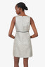 Gucci Silver Metallic Heritage GG Sleeveless Dress Size 38