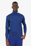 Prada Blue Turtle Neck Logo Sweater Size M Mens
