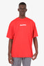 Balenciaga Red Mesh Swimwear Swim T-shirt Size S Mens