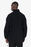 Balenciaga Black Wool Logo-Embroidered Zip-Up Jacket Size 44 Mens