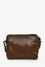 Prada Vintage Brown Leather/Green Nylon Mini Chain Crossbody