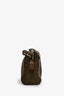 Prada Vintage Brown Leather/Green Nylon Mini Chain Crossbody