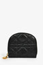 Christian Dior Vintage Black Cannage Coin Pouch