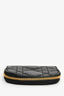 Christian Dior Vintage Black Cannage Coin Pouch