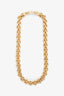 Christian Dior Gold Toned Interlocked Link Bar Necklace
