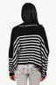 Valentino Black/White Cotton Striped Sweater Size XS