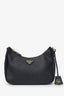 Prada Black Saffiano Leather Re-Edition 2005 Shoulder Bag with Strap
