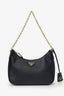 Prada Black Saffiano Leather Re-Edition 2005 Shoulder Bag with Strap