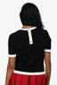 Maje Black/White Knit Ribbed Top Size 4