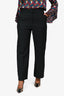 Maje Black Pleated Tapered Trouser Size 42
