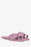 Hermès Purple Leather Oran Sandals Size 38