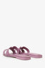 Hermès Purple Leather Oran Sandals Size 38
