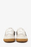 Hermès White/Grey Toile Suede Goatskin Jet Sneakers Size 38