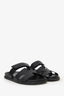 Hermès Black Leather Chypre Sandals Size 38