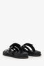 Hermès Black Leather Chypre Sandals Size 38
