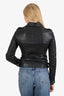 IRO Black Leather Moto Jacket Size 38