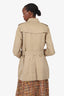 Burberry Beige Short Trench Coat Size 14