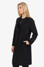 Harris Wharf London Black Wool Coat Size 42