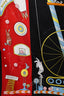 Hermes Blue/Yellow Silk Pattern Scarf 90