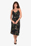 L'Agence Black Floral Slip Dress Size 6