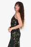 L'Agence Black Floral Slip Dress Size 6