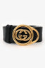 Gucci Black Leather GG Logo Belt Size 90/36