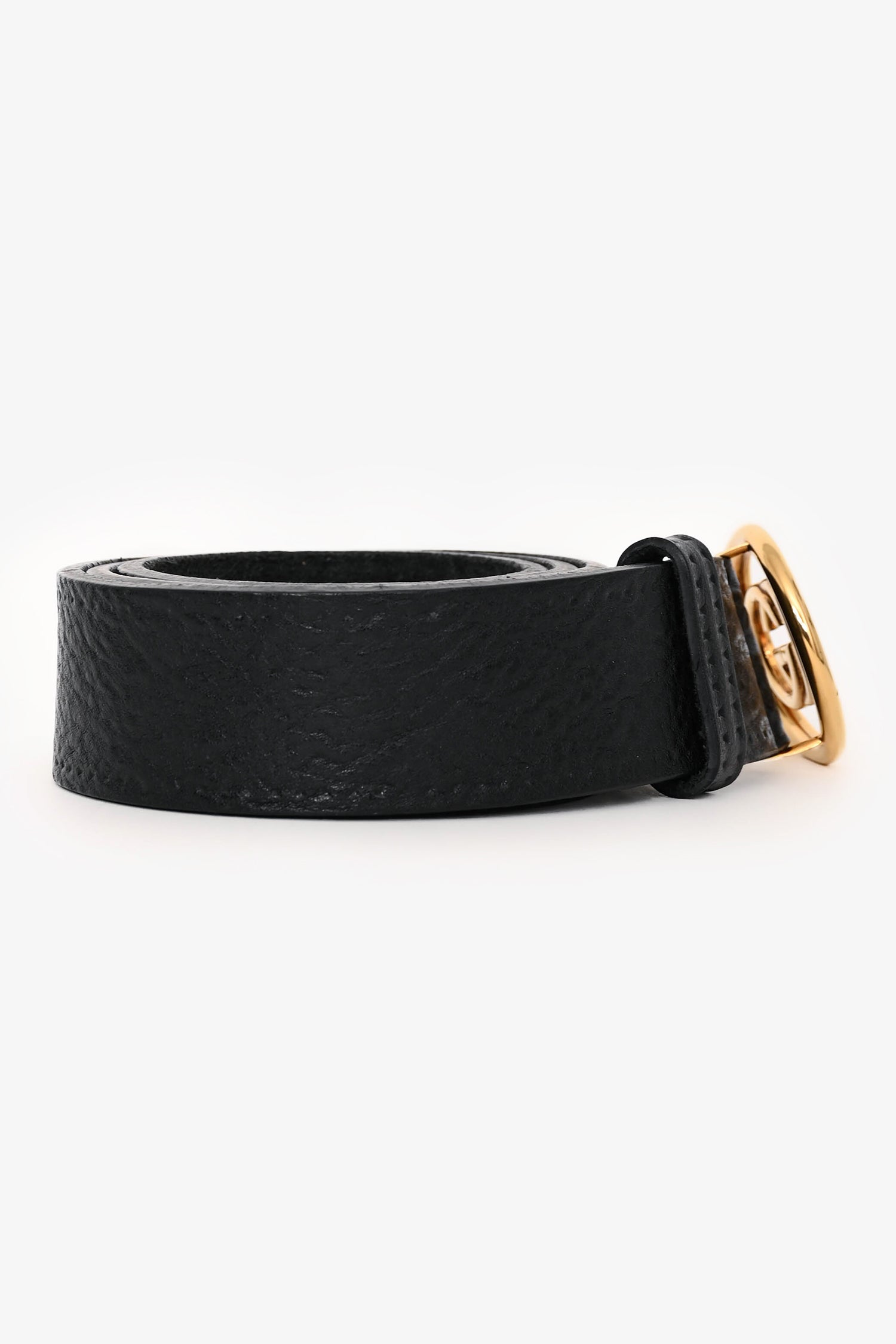 Gucci Black Leather GG Logo Belt Size 90/36 – Mine & Yours