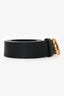 Gucci Black Leather GG Logo Belt Size 90/36