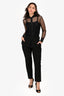 Veronica Beard Black High Waisted Belted Tapered Pants Size 6