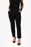 Veronica Beard Black High Waisted Belted Tapered Pants Size 6