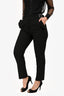 Veronica Beard Black High Waisted Belted Tapered Pants Size 6