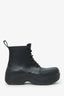 Bottega Veneta Black Rubber Puddle Lace Up Ankle Boot Size 41 Mens