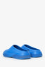 Prada Blue Rubber Mellow Logo-embellished Slides Size 41 Mens