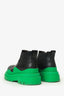 Bottega Veneta Black/Green Leather Tire Chelsea Boots Size 41 Mens