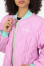Khrisjoy Pink Oversize Bomber Jacket Estimated Size XL