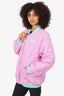 Khrisjoy Pink Oversize Bomber Jacket Estimated Size XL